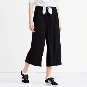 NWOT Madewell Huston Pull-On Crop Pants XXS Black G2036